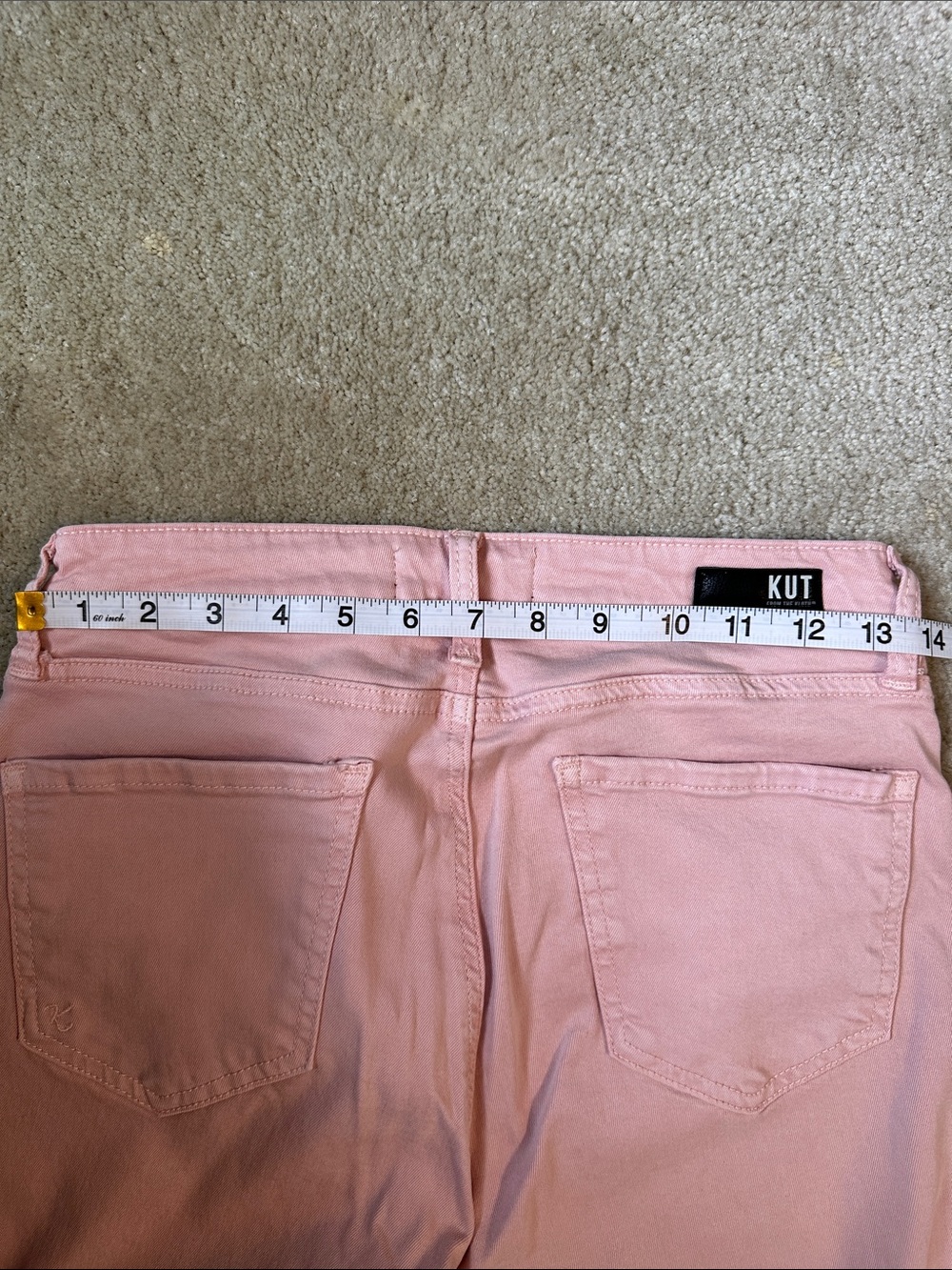 Kut from the Kloth Soft Pink Amy Straight Crop Jeans - Picture 7 of 9